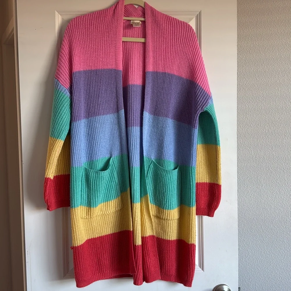 EUC Main Strip Rainbow Cardigan - Picture 4 of 6